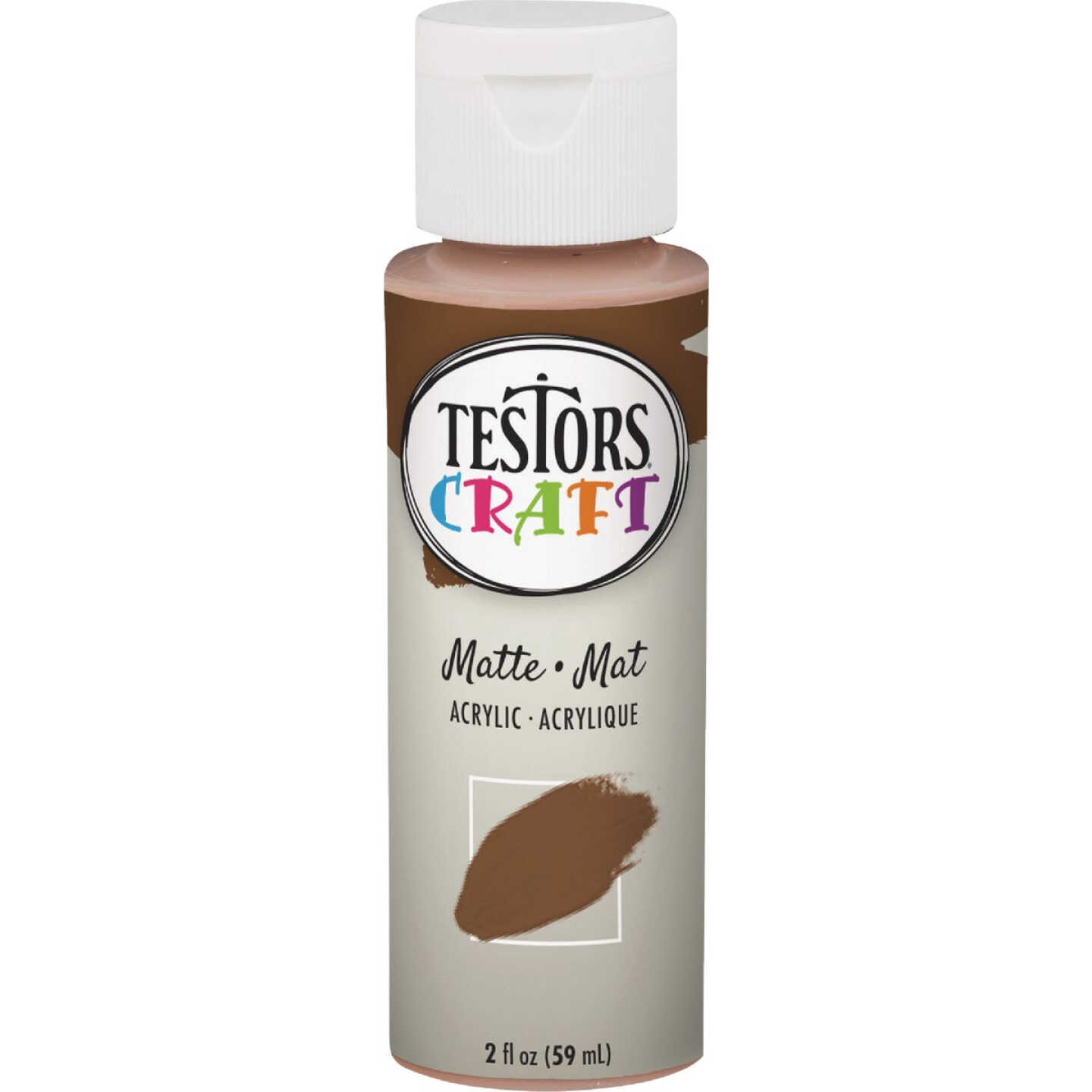 Testors Craft 2 Oz. Matte Brownie Acrylic Paint Image 2