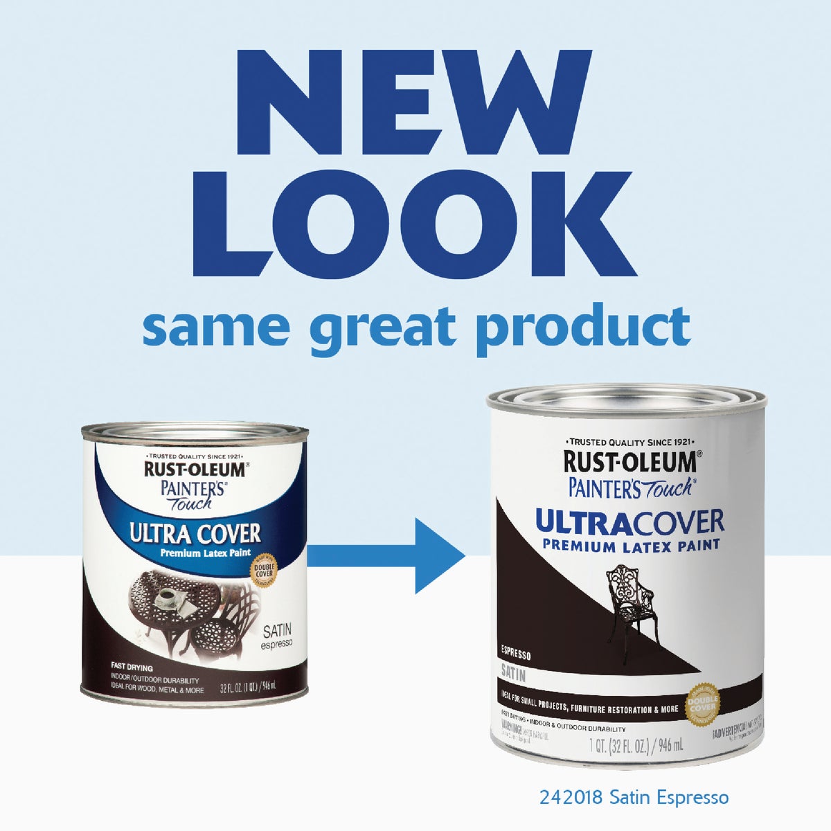 Rust-Oleum Painter's Touch 2X Ultra Cover Premium Latex Paint, Satin Espresso, 1 Qt. Image 2