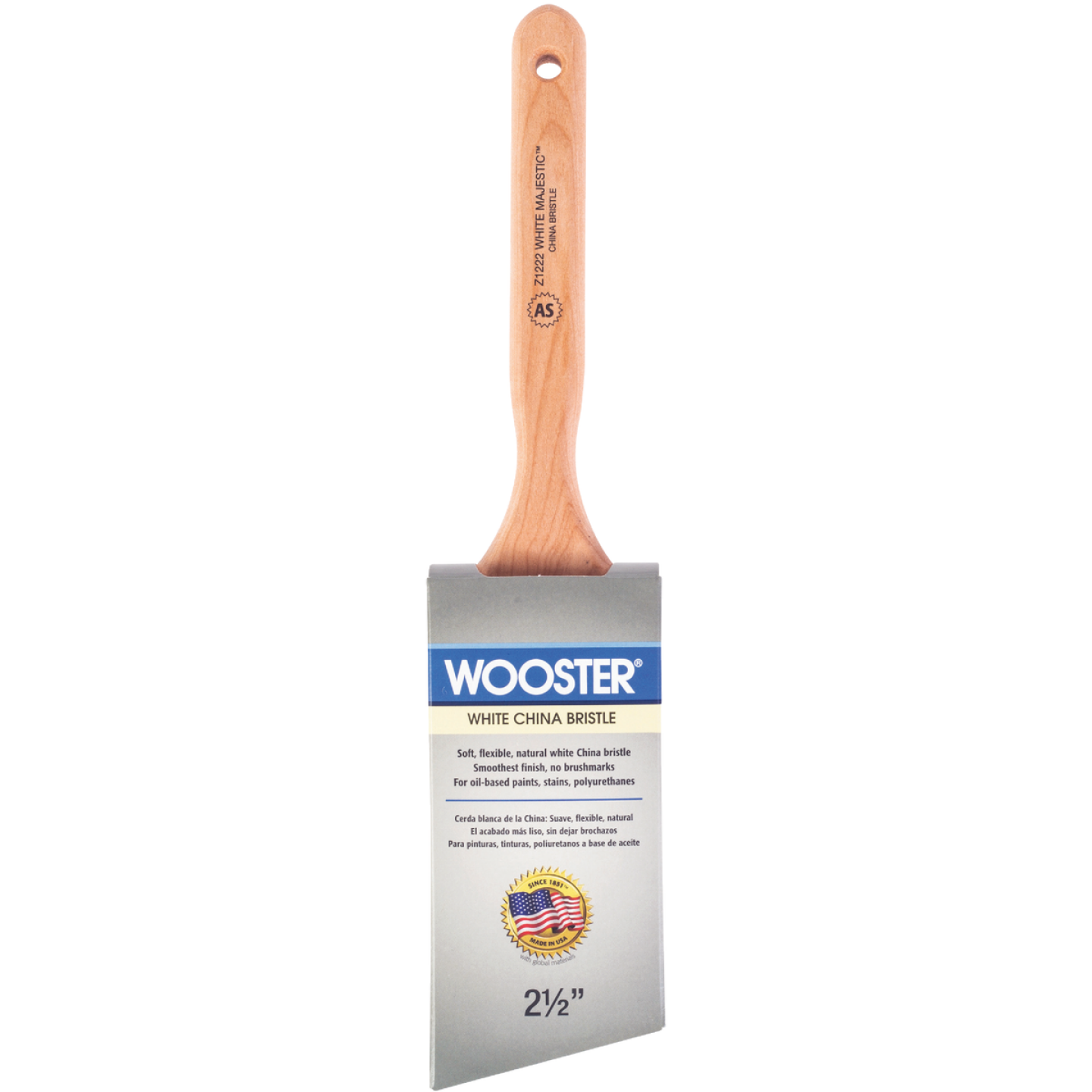 Wooster White China Bristle 2-1/2 In. Angle Sash Paint Brush Image 1