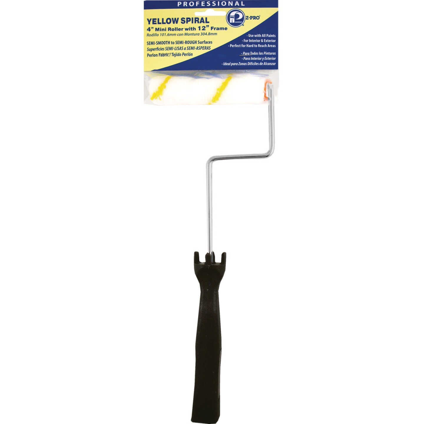 Premier Z-Pro 4 In. x 1/2 In. Semi-Rough Woven Paint Roller Cover & Frame Image 1