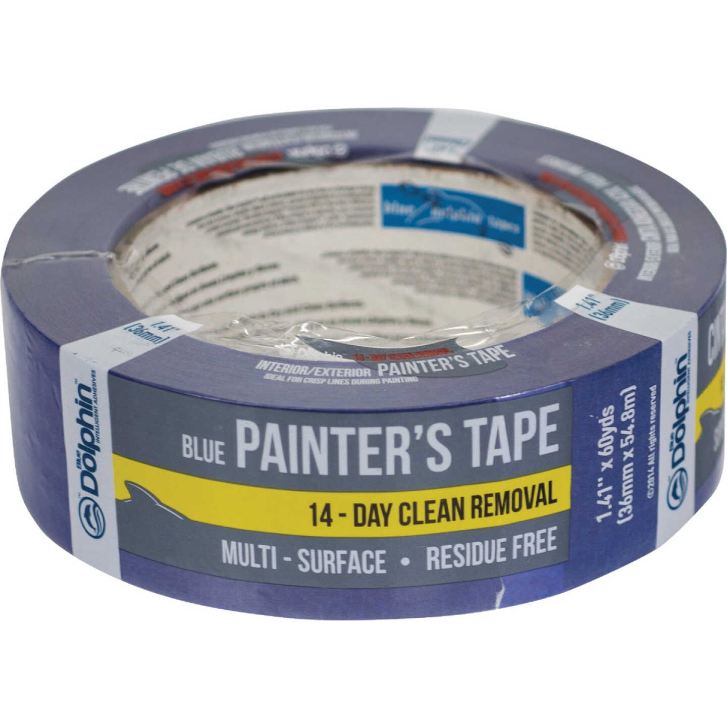 Blue Dolphin 1.41 In. x 60 Yd. Blue Painter's Tape Image 1