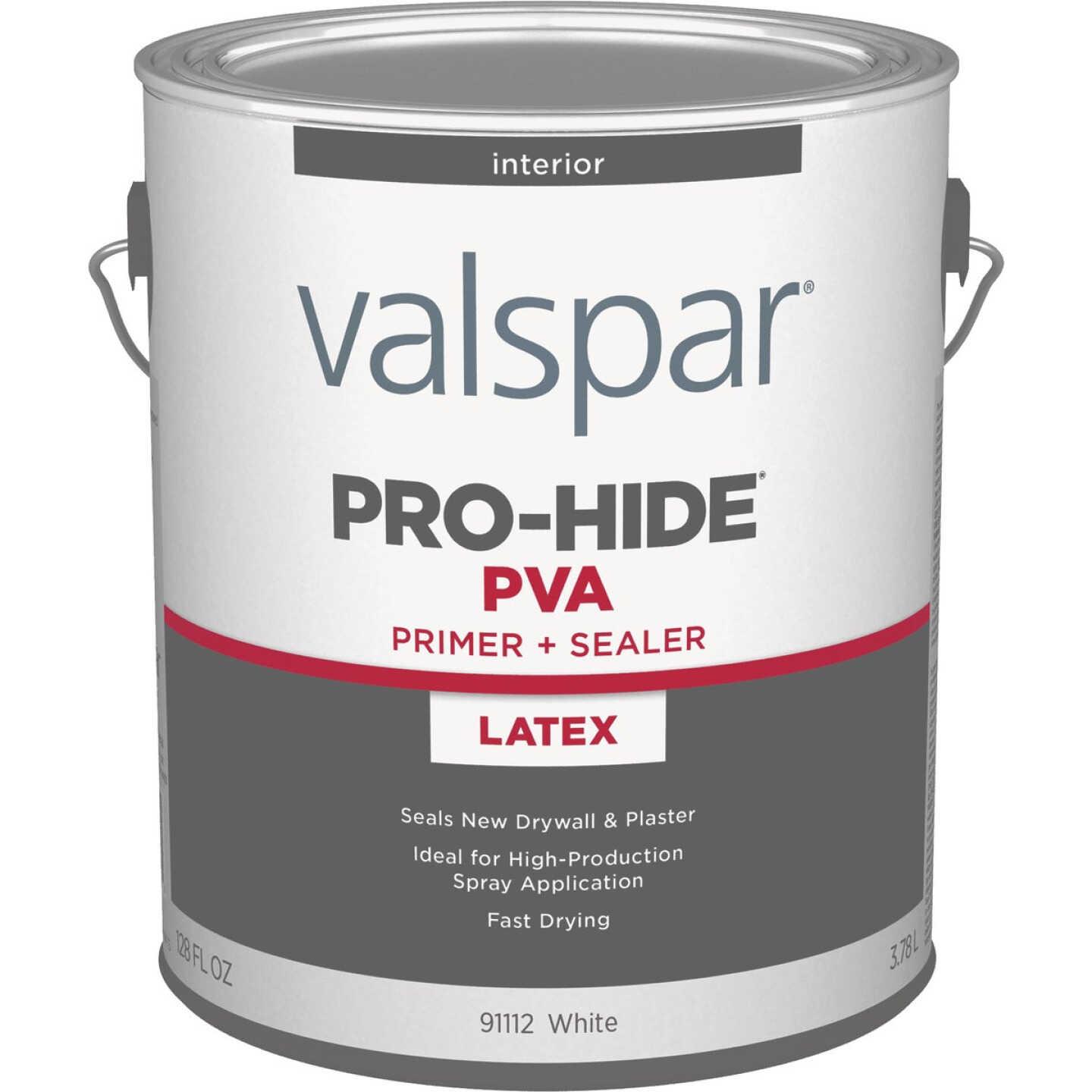 Valspar Pro-Hide PVA Interior Latex Drywall Primer, White, 1 Gal. Image 1