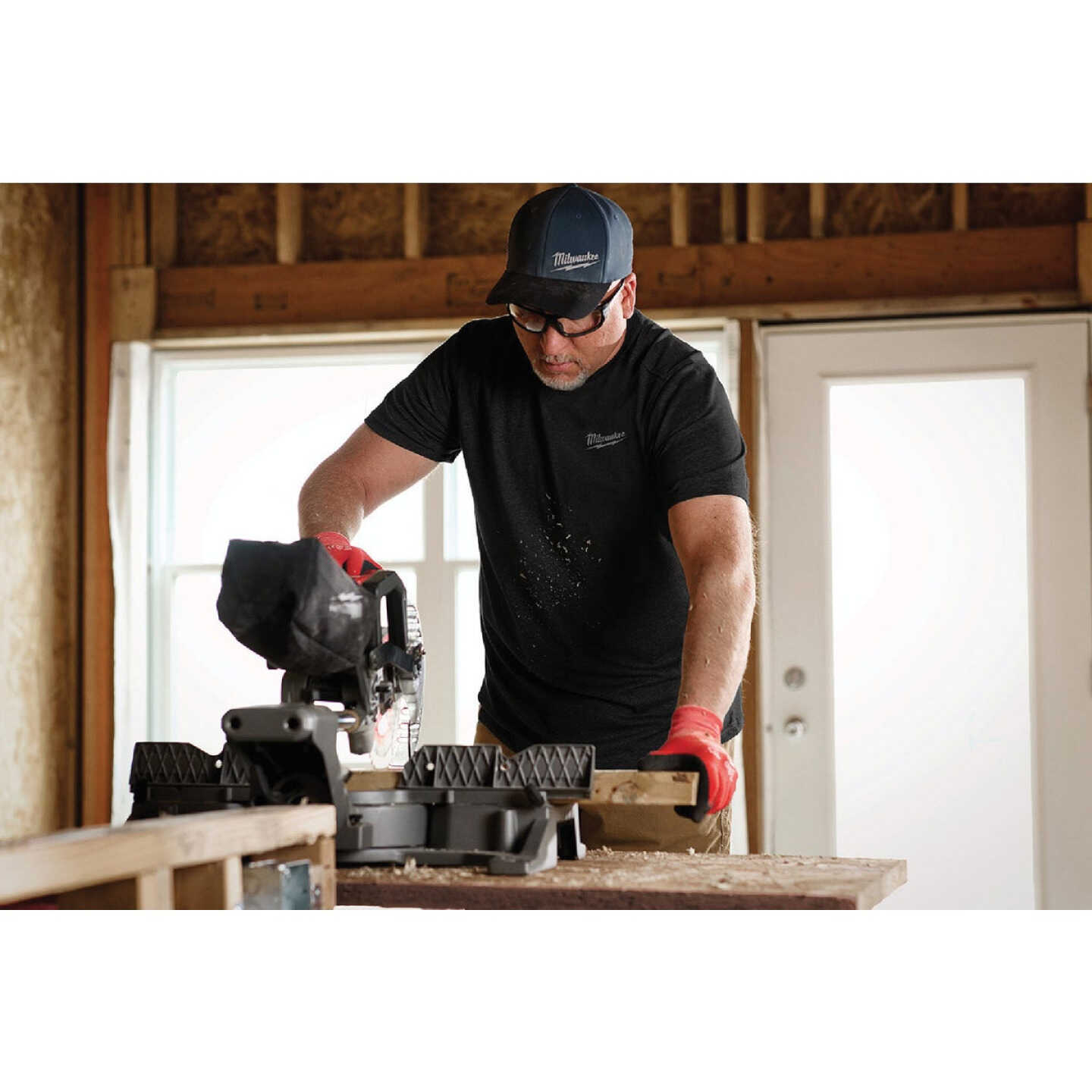 Milwaukee 2XL Black Short Sleeve Unisex Hybrid Work Shirt Image 4