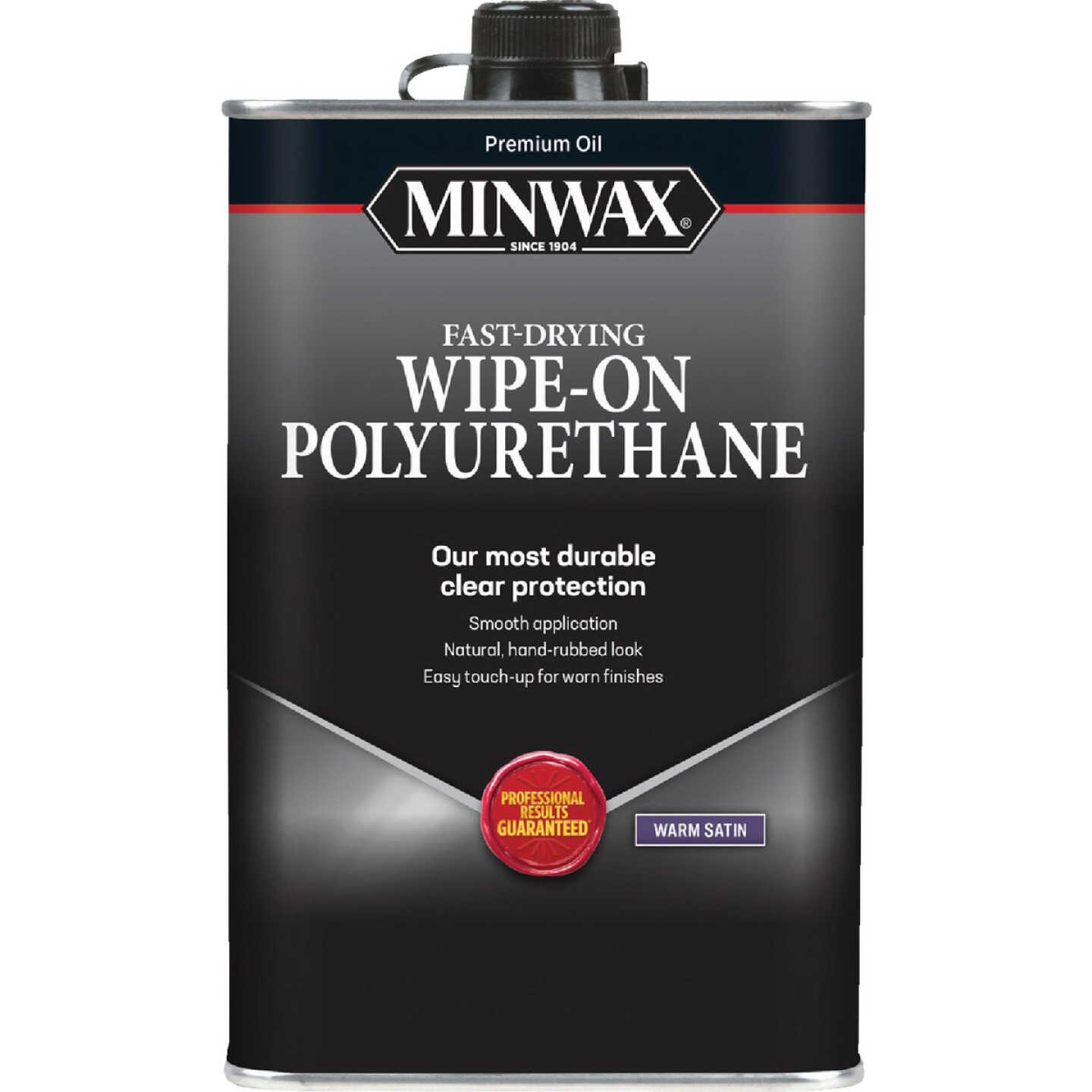 Minwax Warp Satin Wipe-On Interior Polyurethane, 1 Qt. Image 1
