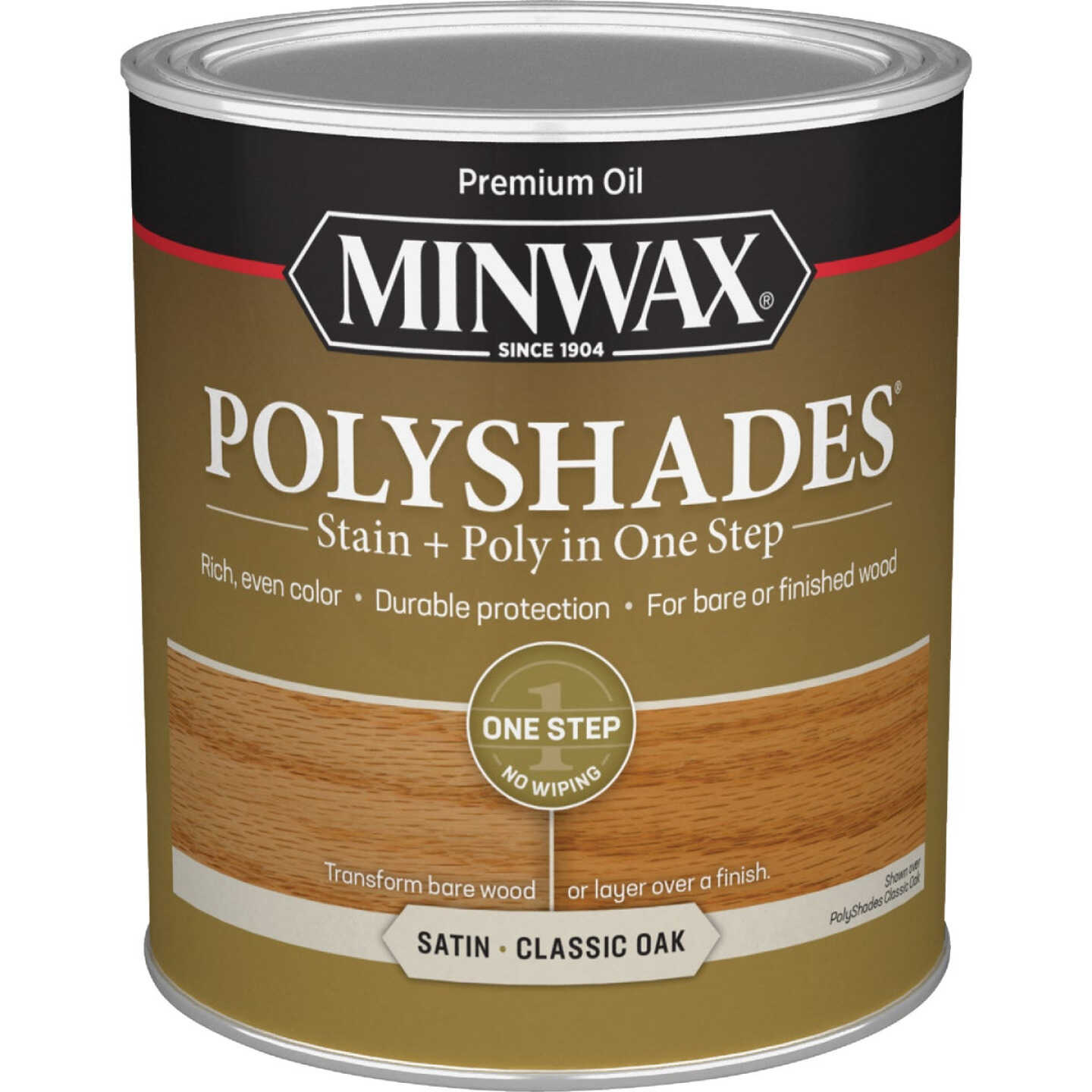 Minwax Polyshades 1 Qt. Satin Stain & Finish Polyurethane In 1-Step, Classic Oak Image 7
