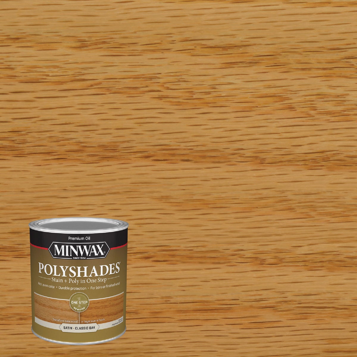 Minwax Polyshades 1 Qt. Satin Stain & Finish Polyurethane In 1-Step, Classic Oak