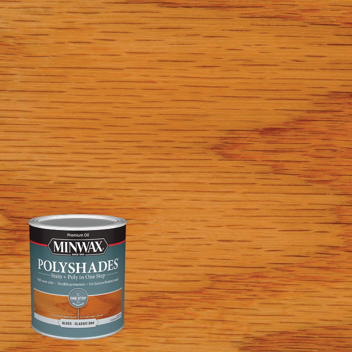 Minwax Polyshades 1 Qt. Gloss Stain & Finish Polyurethane In 1-Step, Classic Oak Image 8