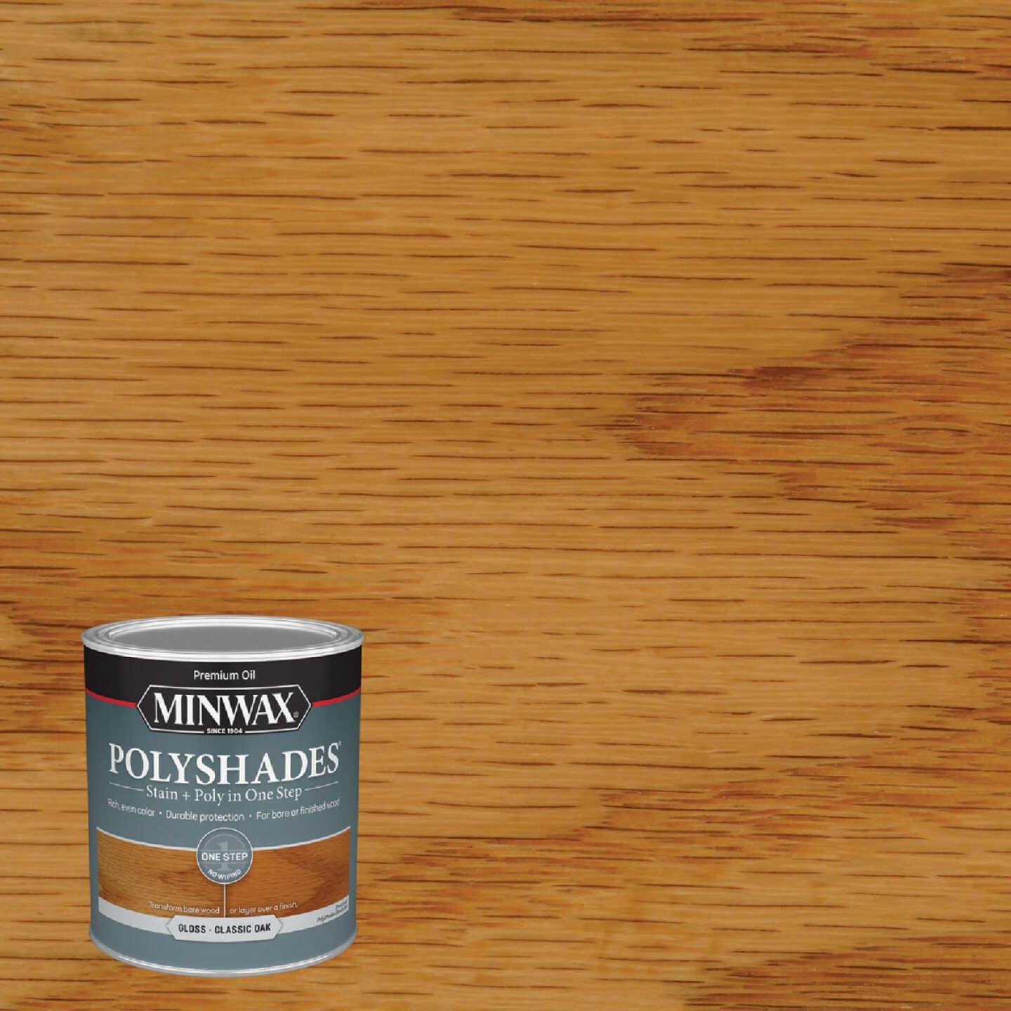 Minwax Polyshades 1 Qt. Gloss Stain & Finish Polyurethane In 1-Step, Classic Oak Image 1