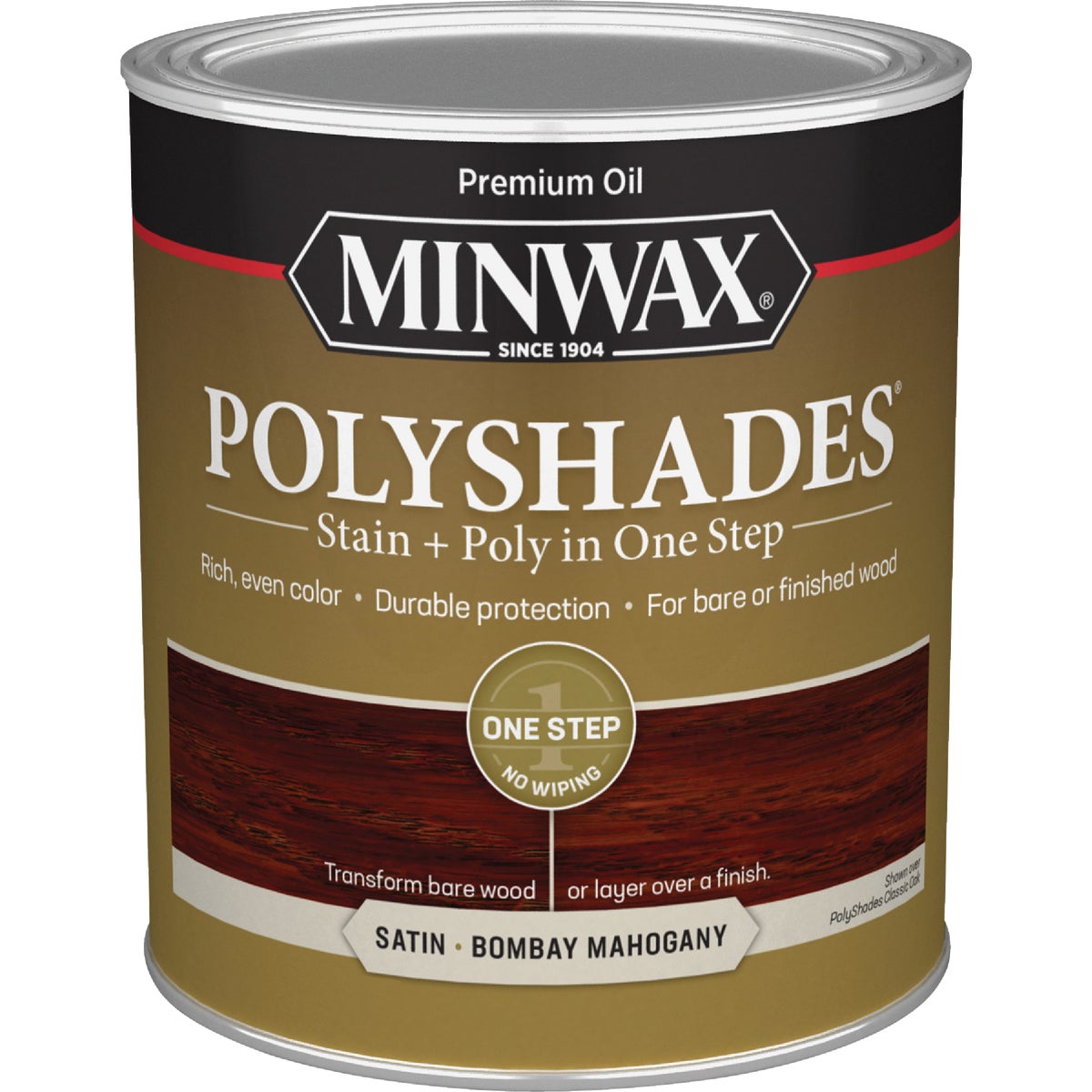 Minwax Polyshades 1 Qt. Satin Stain & Finish Polyurethane In 1-Step, Bombay Mahogany Image 7