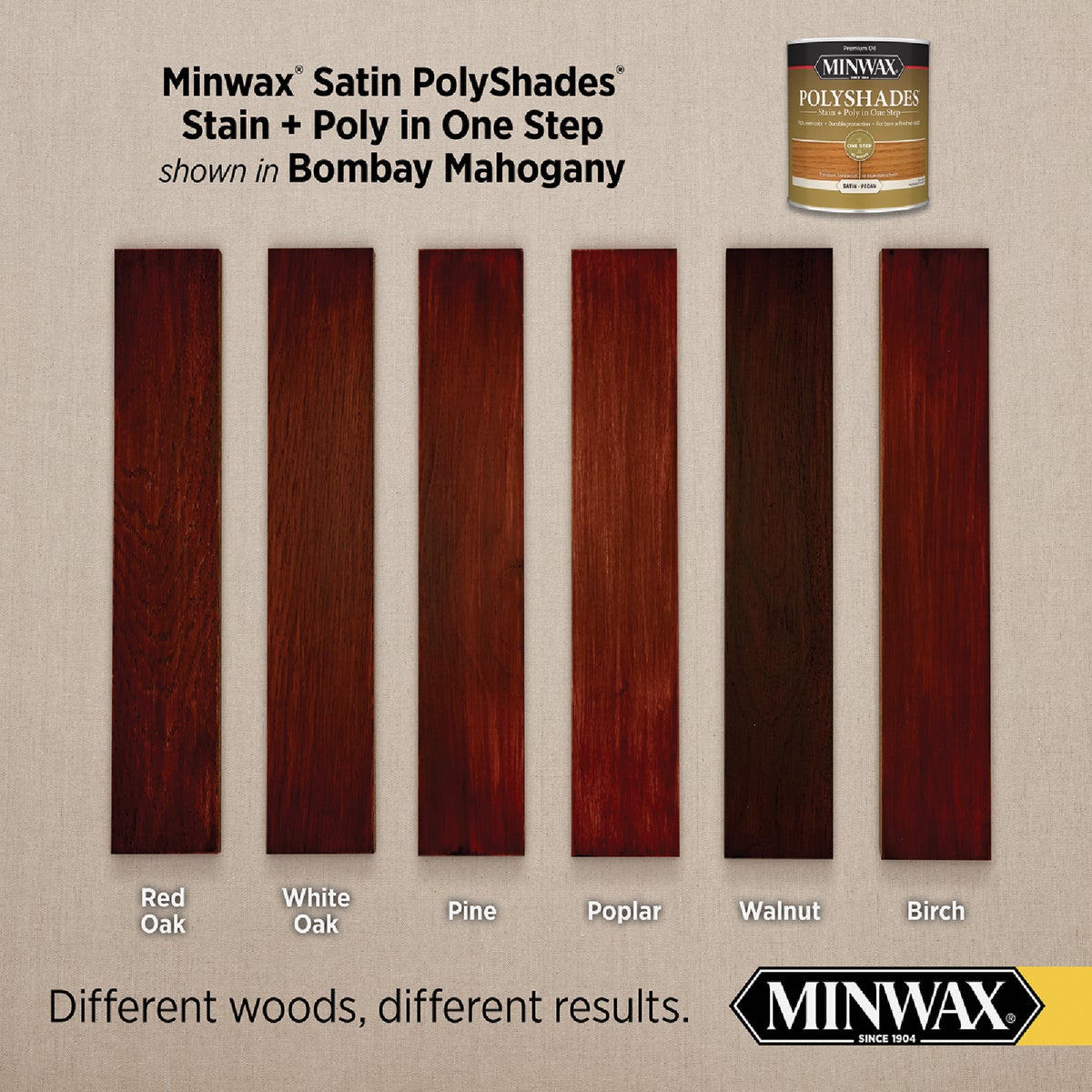 Minwax Polyshades 1 Qt. Satin Stain & Finish Polyurethane In 1-Step, Bombay Mahogany Image 3