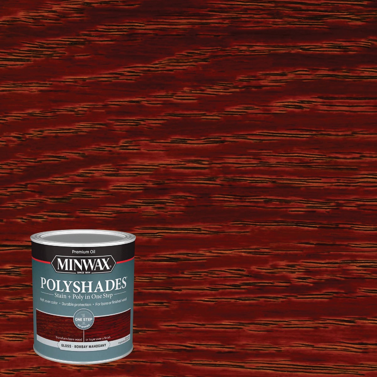 Minwax Polyshades 1 Qt. Gloss Stain & Finish Polyurethane In 1-Step, Bombay Mahogany Image 8