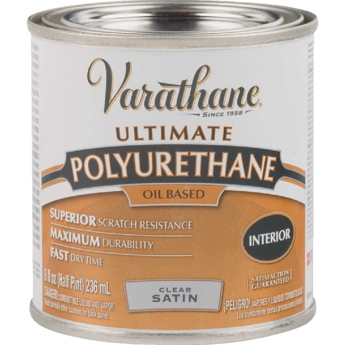 Varathane Satin Interior Polyurethane, 1/2 Pt. Image 1