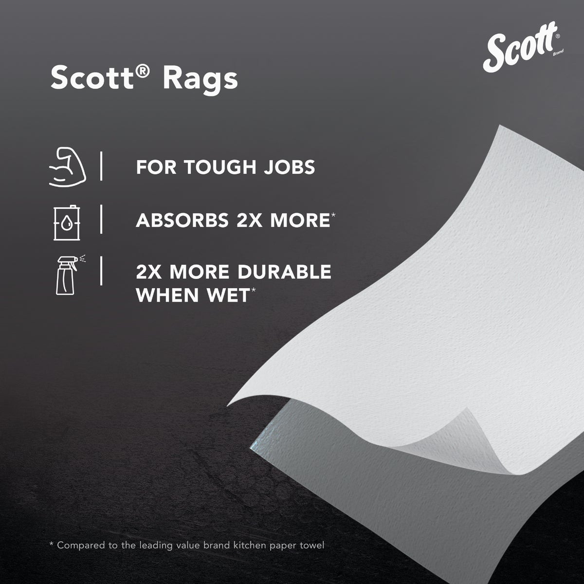 Scott White Rags On A Roll (60-Count) Image 4