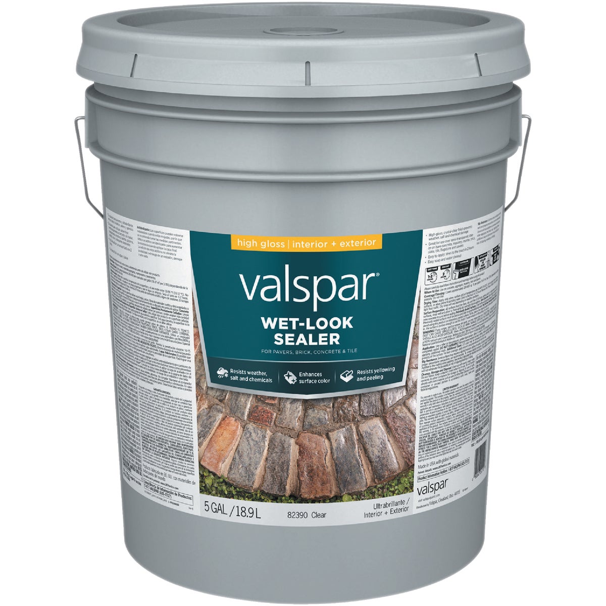 Valspar Wet Look High Gloss Sealer, 5 Gal., Clear