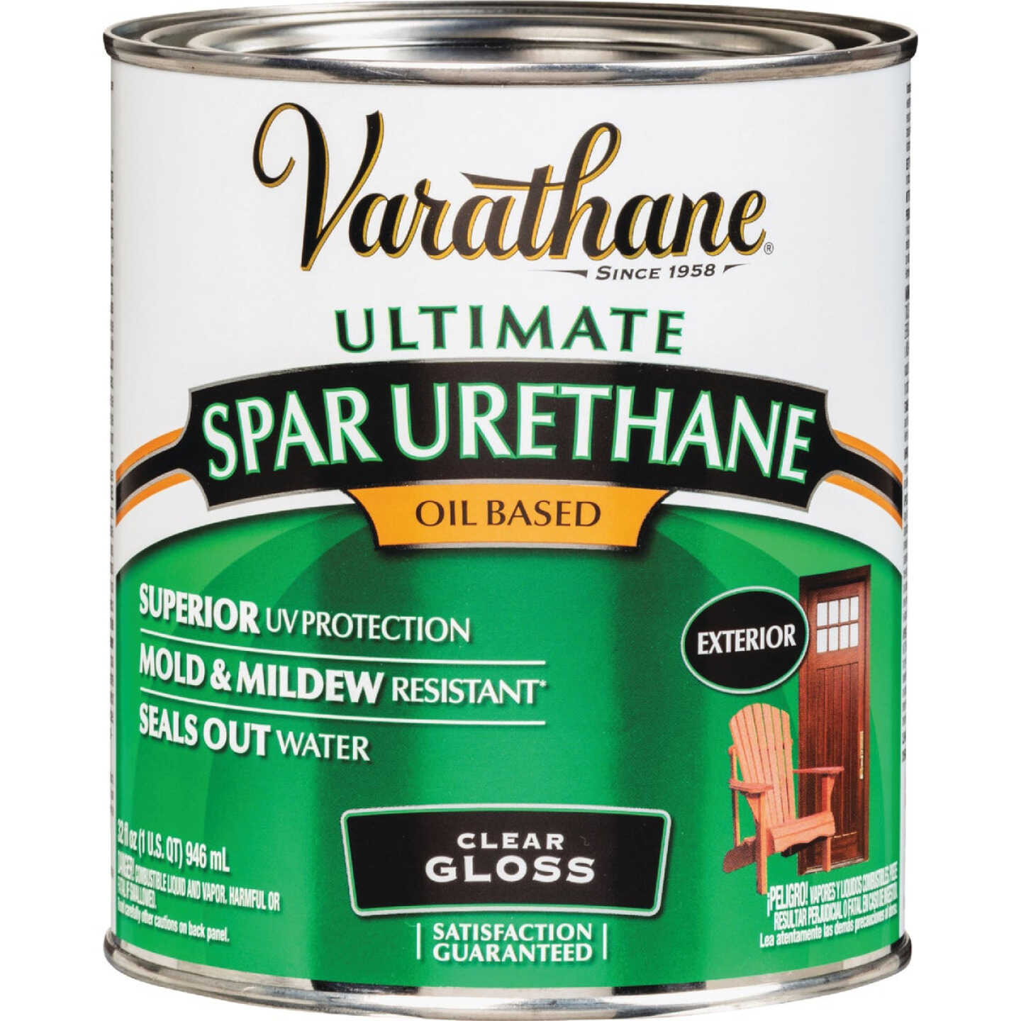 Varathane Gloss Clear Exterior Spar Urethane, 1 Qt. Image 2