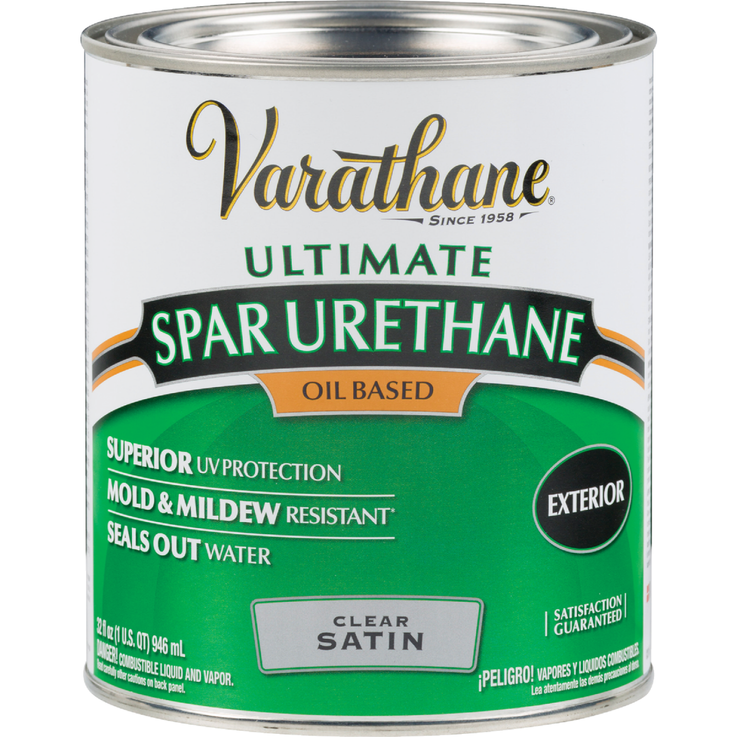 Varathane Satin Clear Exterior Spar Urethane, 1 Qt. Image 1