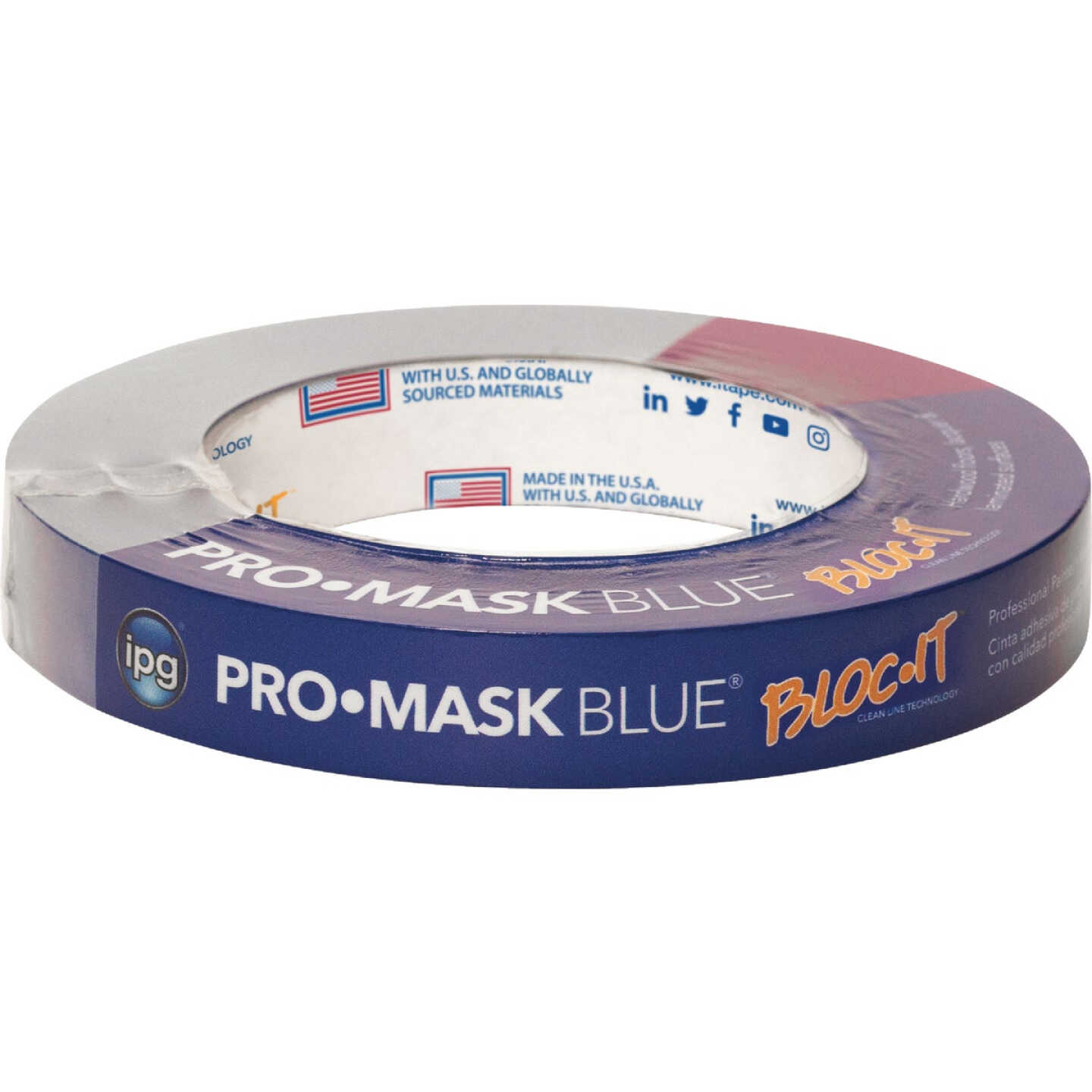 IPG ProMask Blue 0.70 In. x 60 Yd. Bloc-It Masking Tape Image 1