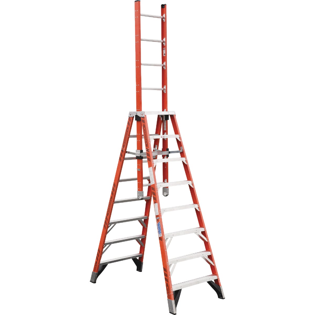 Werner 8 Ft. Fiberglass Extension Trestle Ladder With 300 Lb. Load Capacity Type 1A Duty Rating