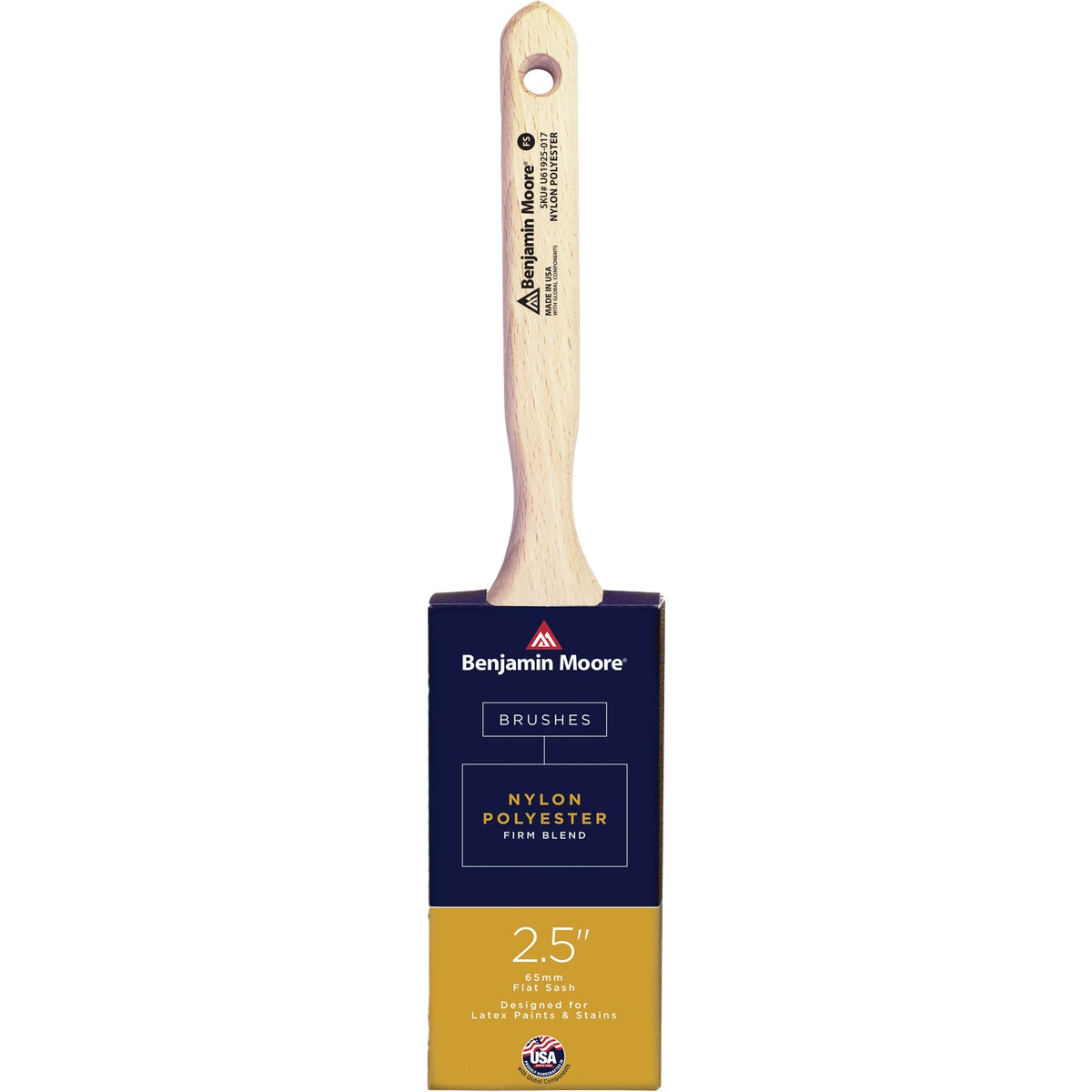 Benjamin Moore 2.5 In. Firm Nylon/Poly Flat Sash Brush Image 2