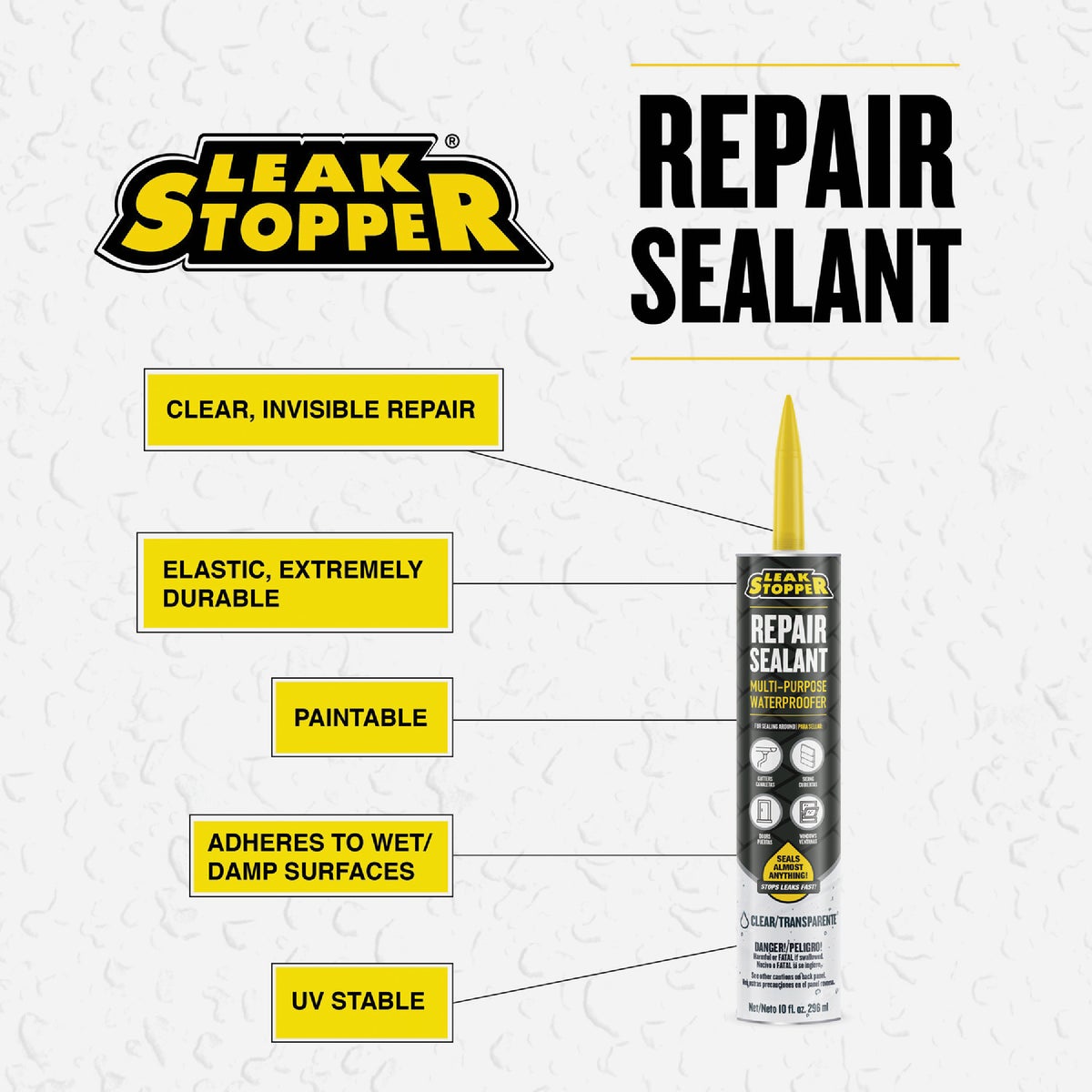Leak Stopper 10 Oz. Clear Rubber Flexx Flexible Sealant Image 6