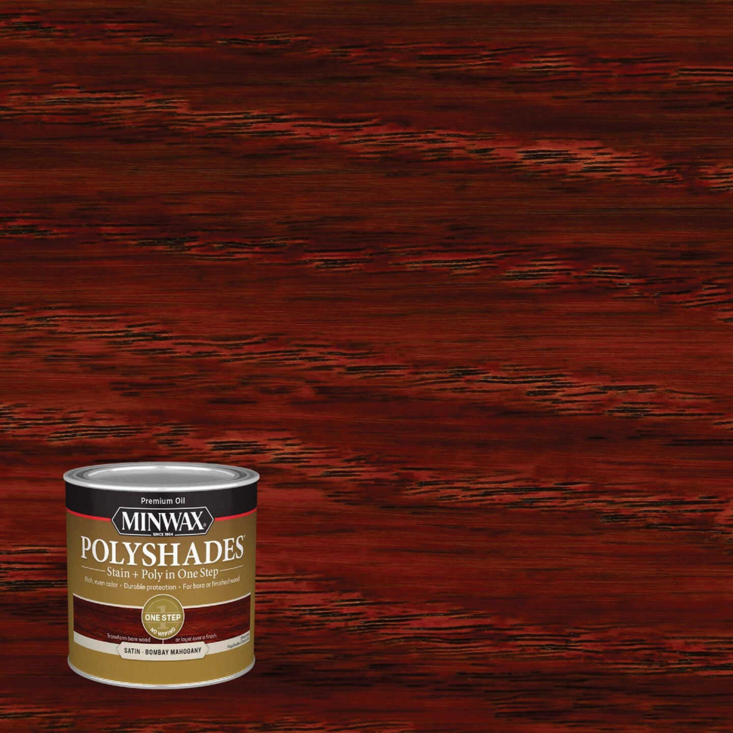Minwax Polyshades 1/2 Pt. Satin Stain & Finish Polyurethane In 1-Step, Bombay Mahogany Image 8