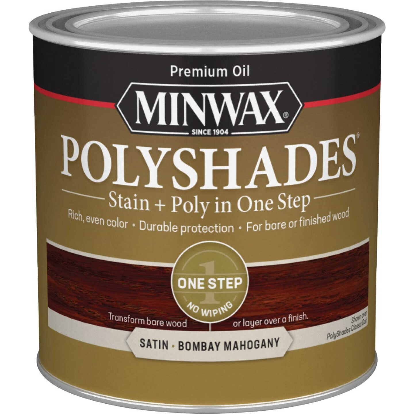 Minwax Polyshades 1/2 Pt. Satin Stain & Finish Polyurethane In 1-Step, Bombay Mahogany Image 7