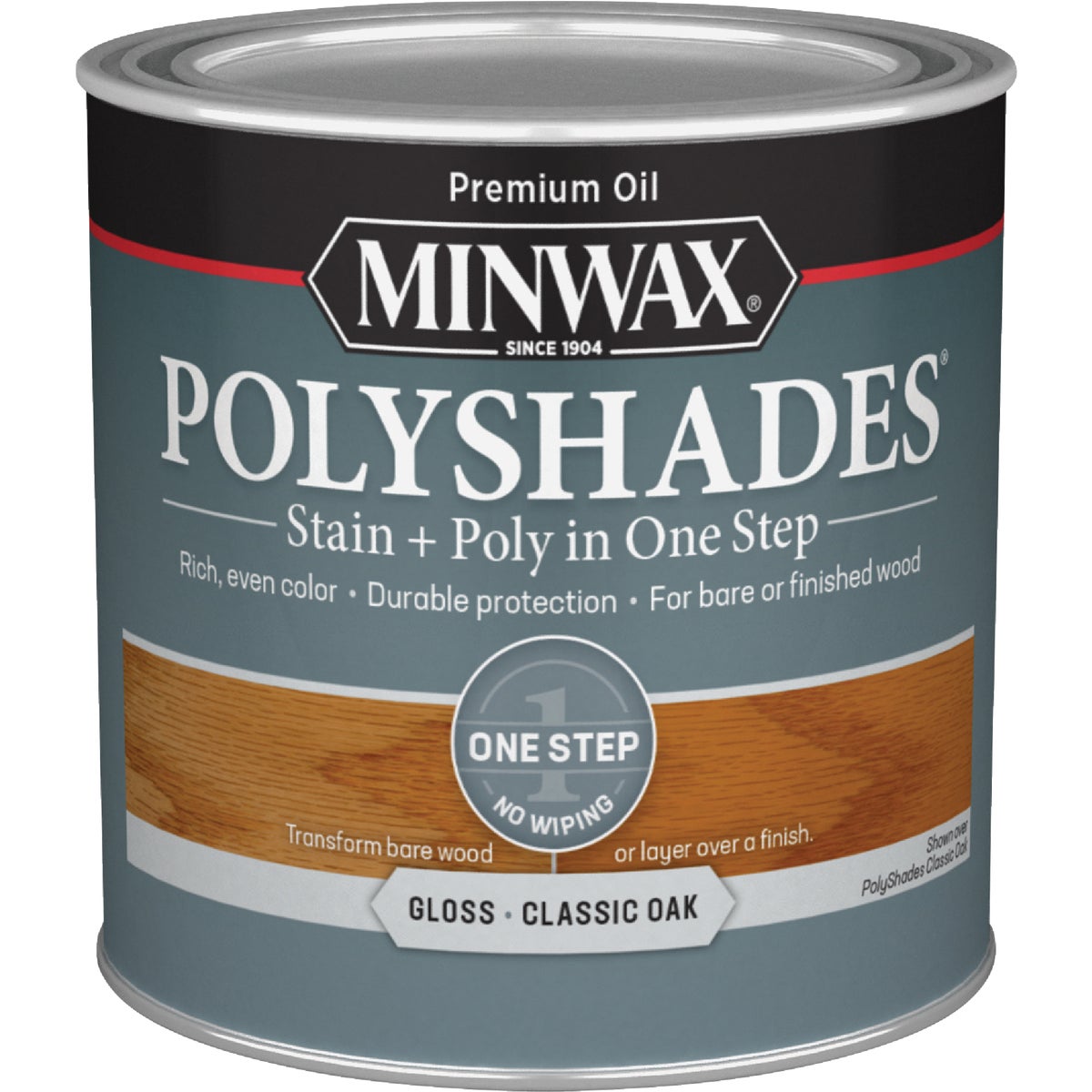 Minwax Polyshades 1/2 Pt. Gloss Stain & Finish Polyurethane In 1-Step, Classic Oak Image 7