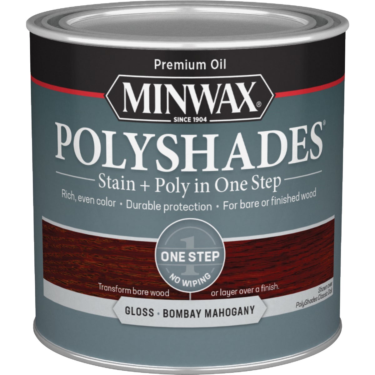 Minwax Polyshades 1/2 Pt. Gloss Stain & Finish Polyurethane In 1-Step, Bombay Mahogany Image 7