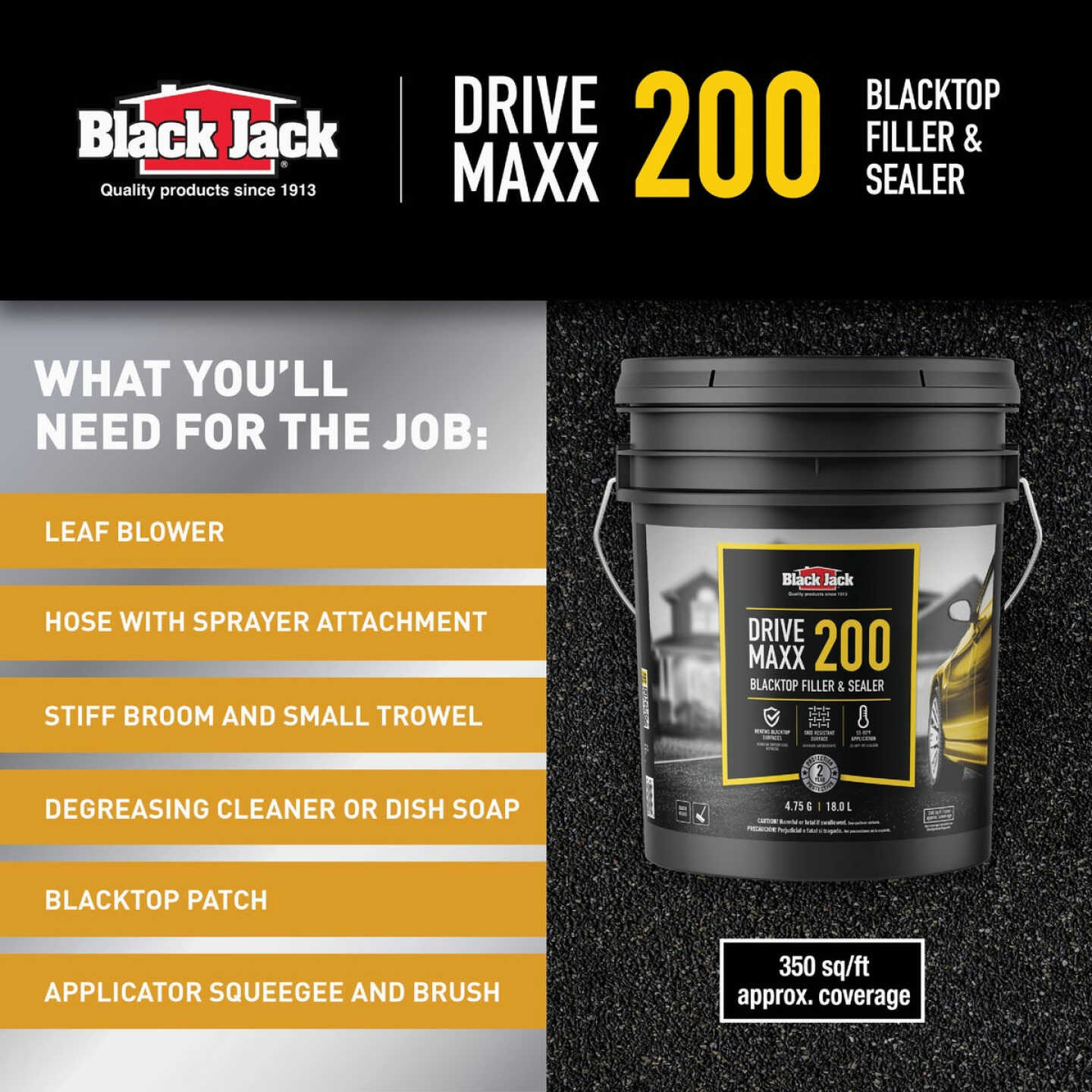 Black Jack Drive-Maxx 200 5 Gal. 2 Yr. Fast Dry Filler and Sealer Image 7