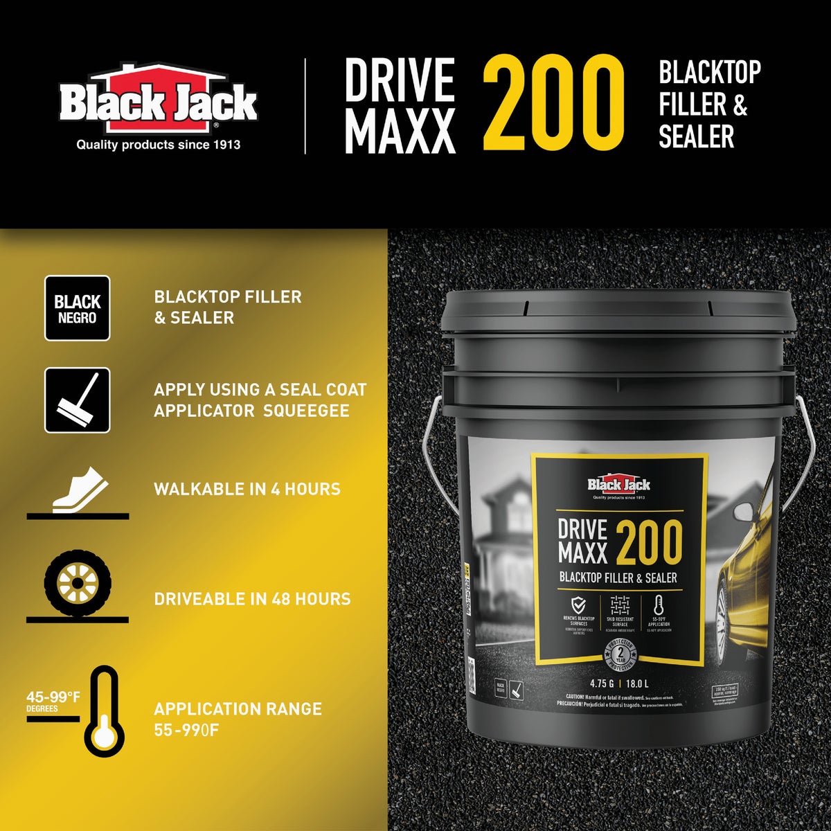 Black Jack Drive-Maxx 200 5 Gal. 2 Yr. Fast Dry Filler and Sealer Image 3