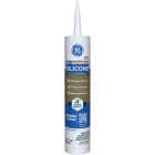 GE Advanced Silicone Window & Door Sealant, White, 10.1 Oz. Tube Image 1