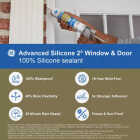 GE Advanced Silicone Window & Door Sealant, Clear, 10.1 Oz. Tube Image 4