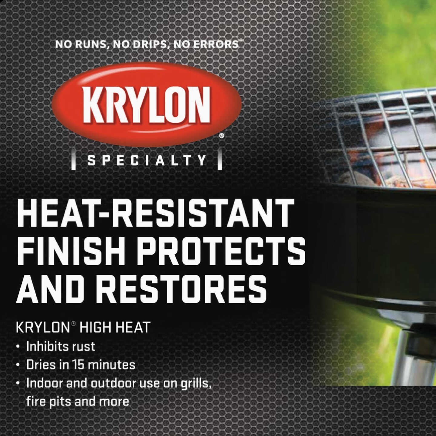Krylon Flat Black 12 Oz. High Heat Spray Paint Image 3