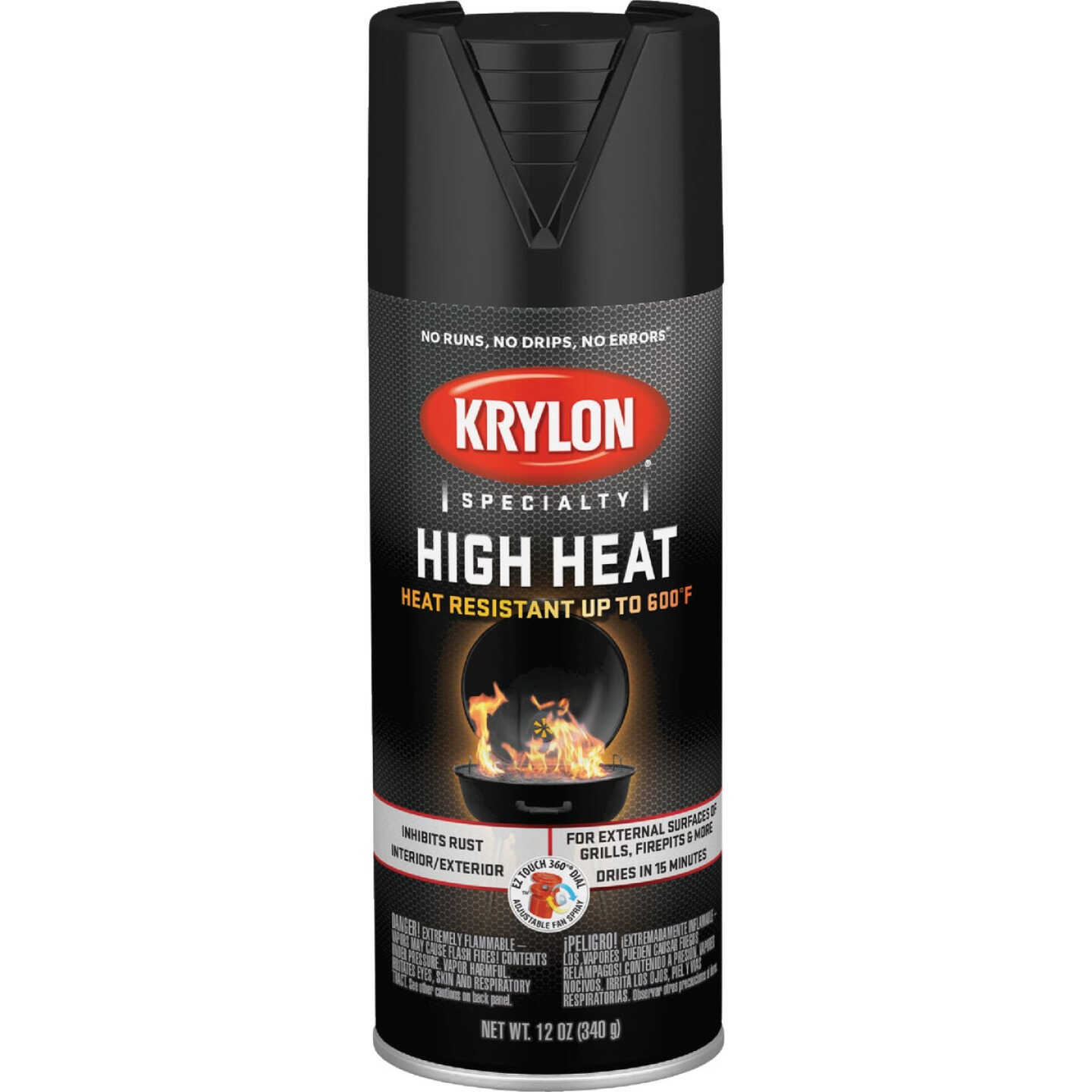 Krylon Flat Black 12 Oz. High Heat Spray Paint Image 5