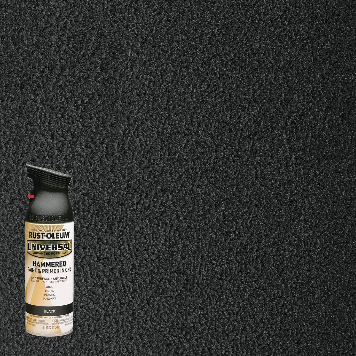 Rust-Oleum Universal 12 Oz. Hammered Black Paint Image 7
