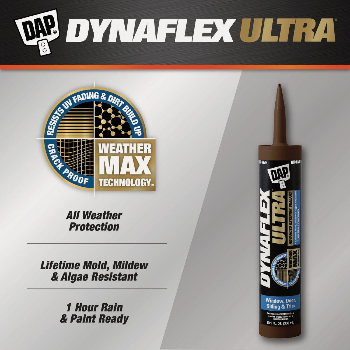 Dap Dynaflex Ultra 10.1 Oz. Brown Advanced Exterior Sealant for Window, Door & Siding Image 2