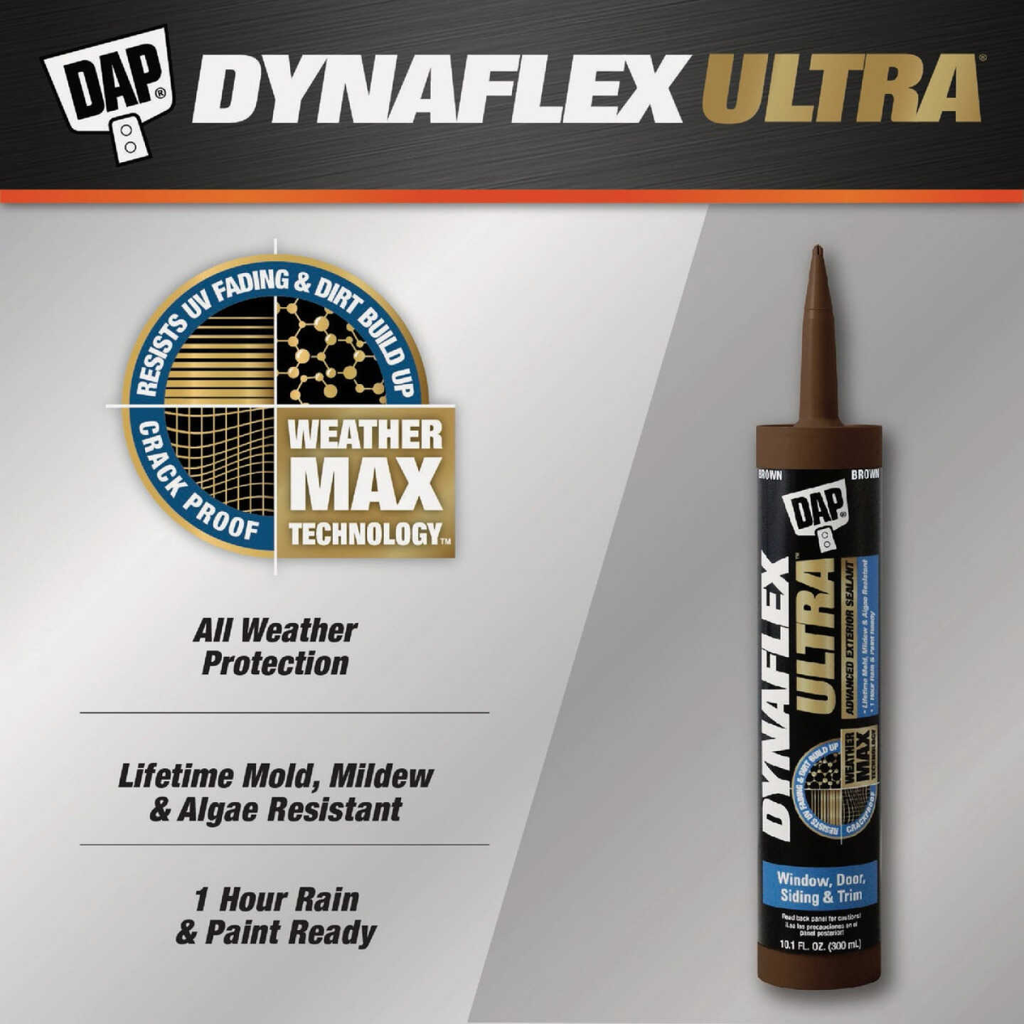 Dap Dynaflex Ultra 10.1 Oz. Brown Advanced Exterior Sealant for Window, Door & Siding Image 2