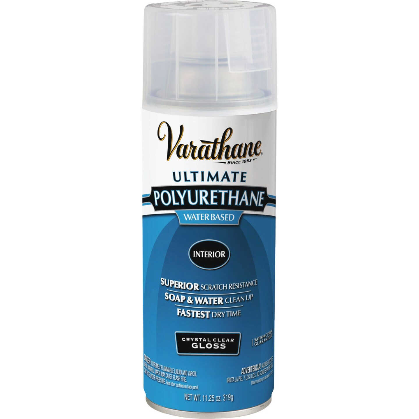 Varathane Gloss Clear Interior Water-Based Spray Polyurethane, 11.25 Oz. Image 1