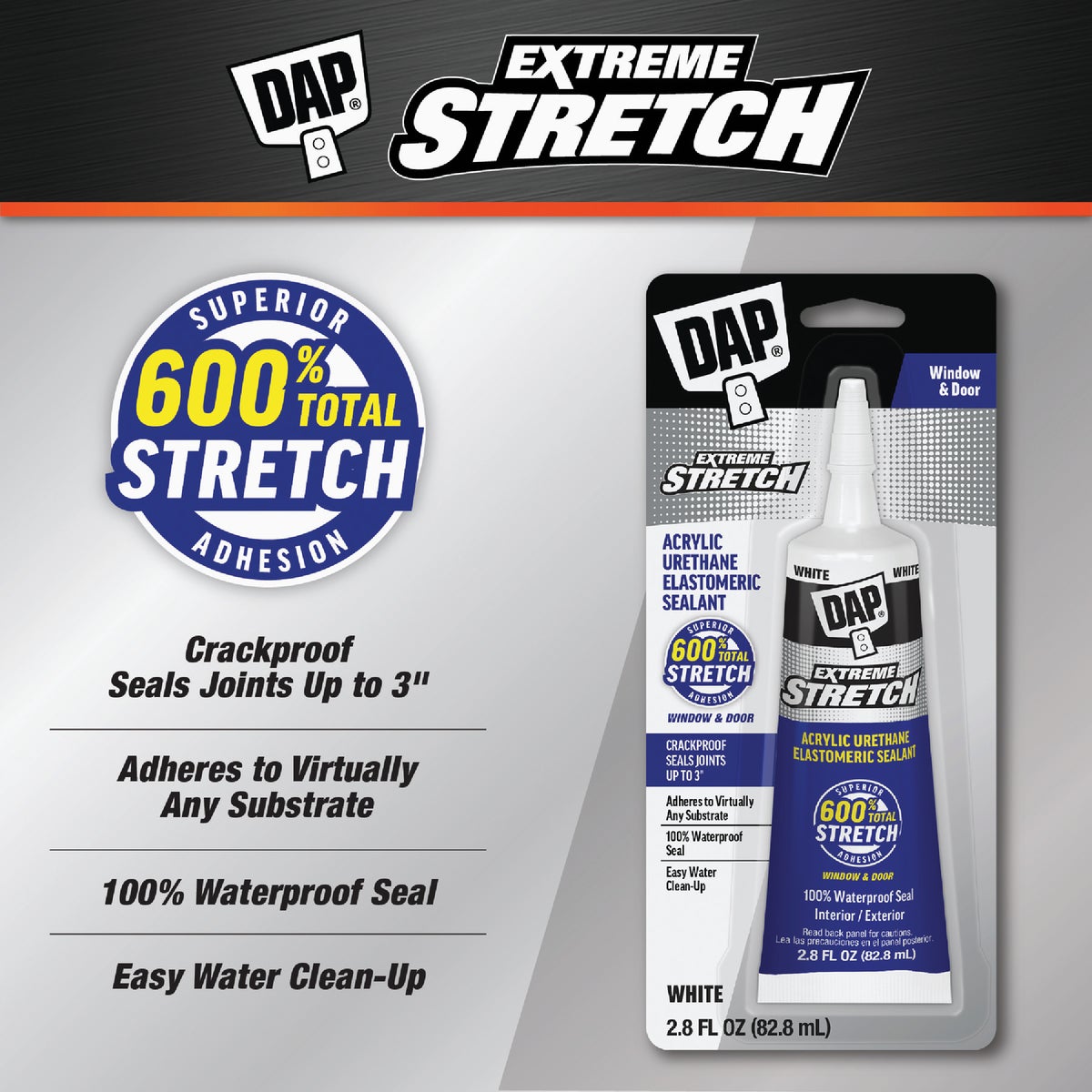 DAP Extreme Stretch 2.8 Oz. Acrylic Urethane Premium Elastomeric Sealant Image 2