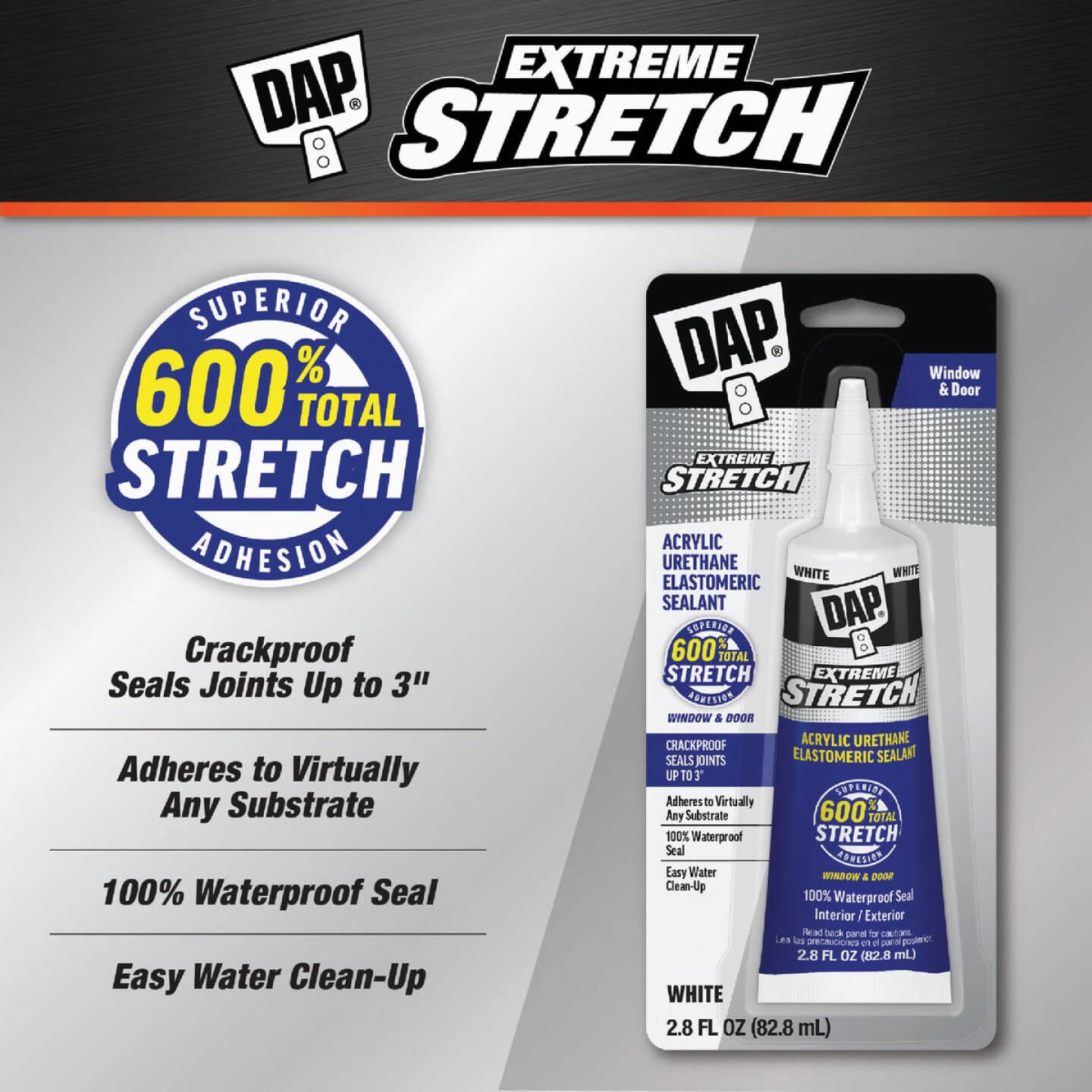 DAP Extreme Stretch 2.8 Oz. Acrylic Urethane Premium Elastomeric Sealant Image 2