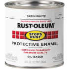 Rust-Oleum Stops Rust Oil Based Satin Protective Rust Control Enamel, White, 1/2 Pt. Image 7