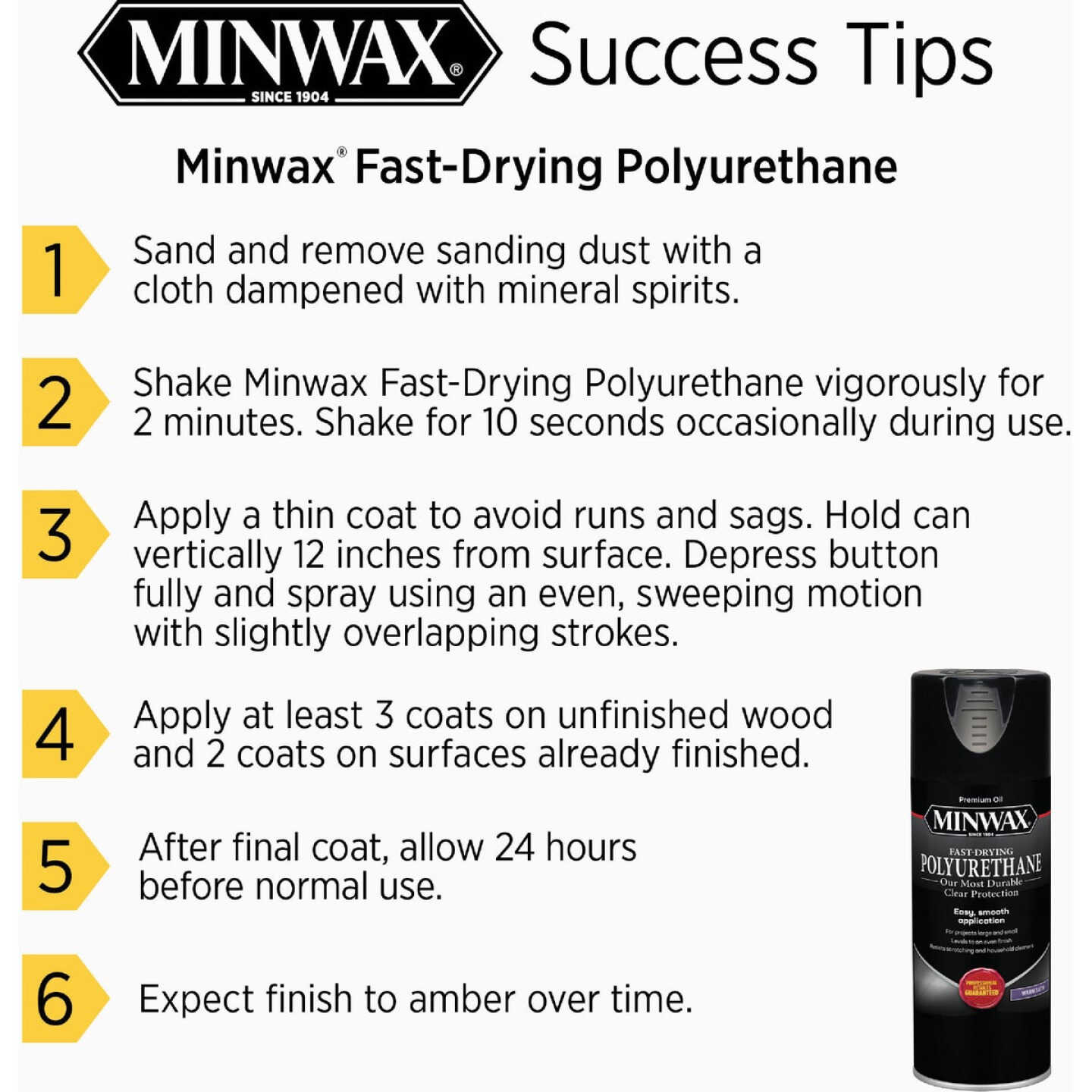 Minwax Warm Gloss Clear Spray Polyurethane, 11.5 Oz. Image 5