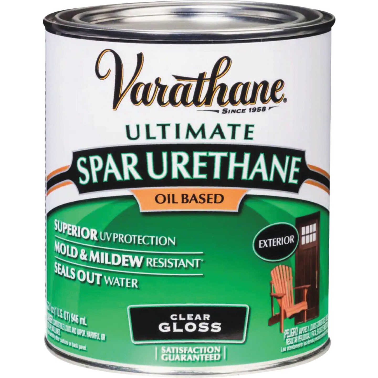 Varathane Gloss Clear Low VOC Exterior Spar Urethane, 1 Qt. Image 2