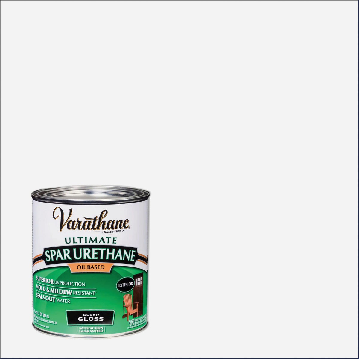 Varathane Gloss Clear Low VOC Exterior Spar Urethane, 1 Qt.