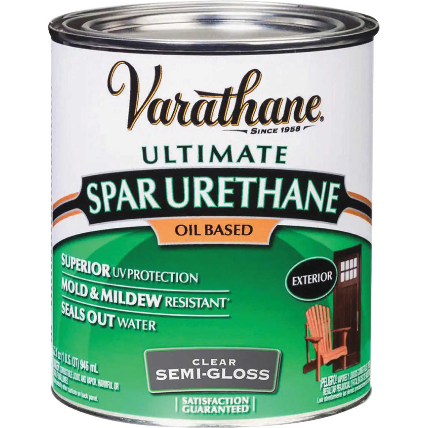 Varathane Semi-Gloss Clear Low VOC Exterior Spar Urethane, 1 Qt. Image 2