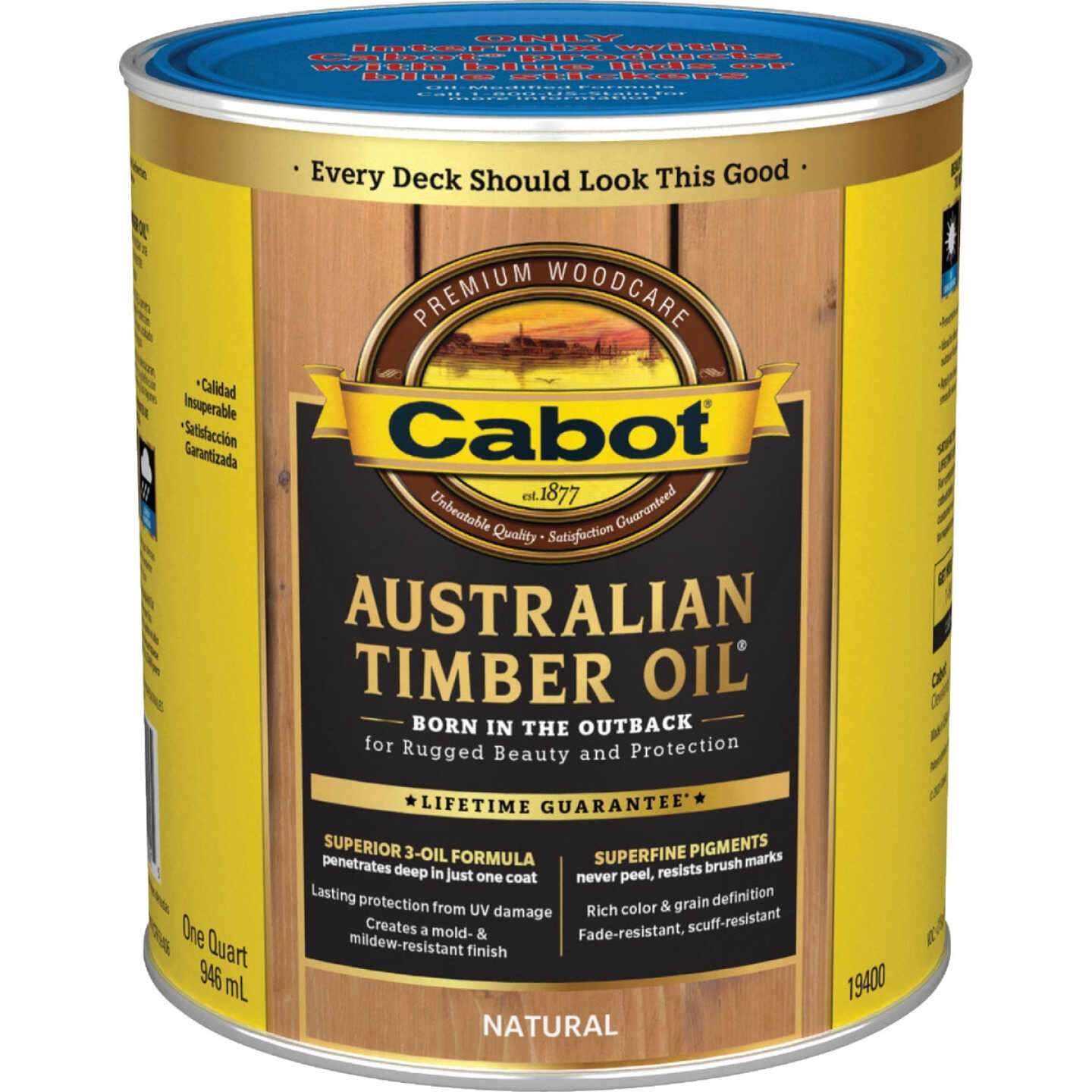 Cabot Australian Timber Oil Low VOC, Natural, 1 Qt. Image 7