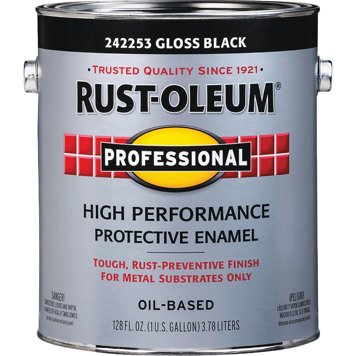 Rust-Oleum Gloss VOC for SCAQMD Professional Enamel, Black, 1 Gal. Image 3