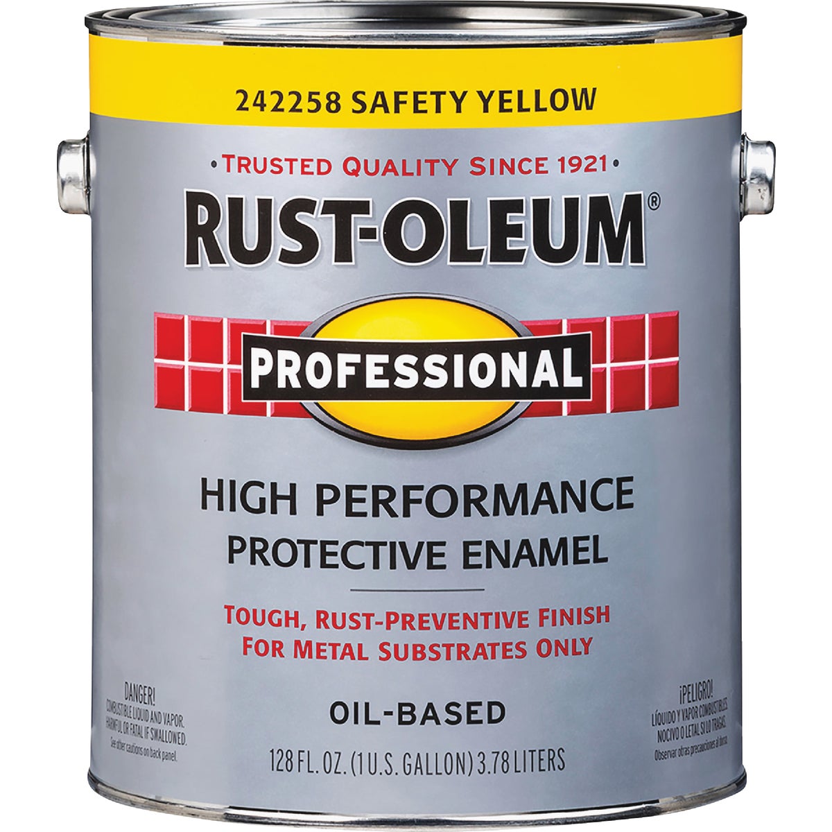 Rust-Oleum Gloss VOC for SCAQMD Professional Enamel, Yellow, 1 Gal. Image 4