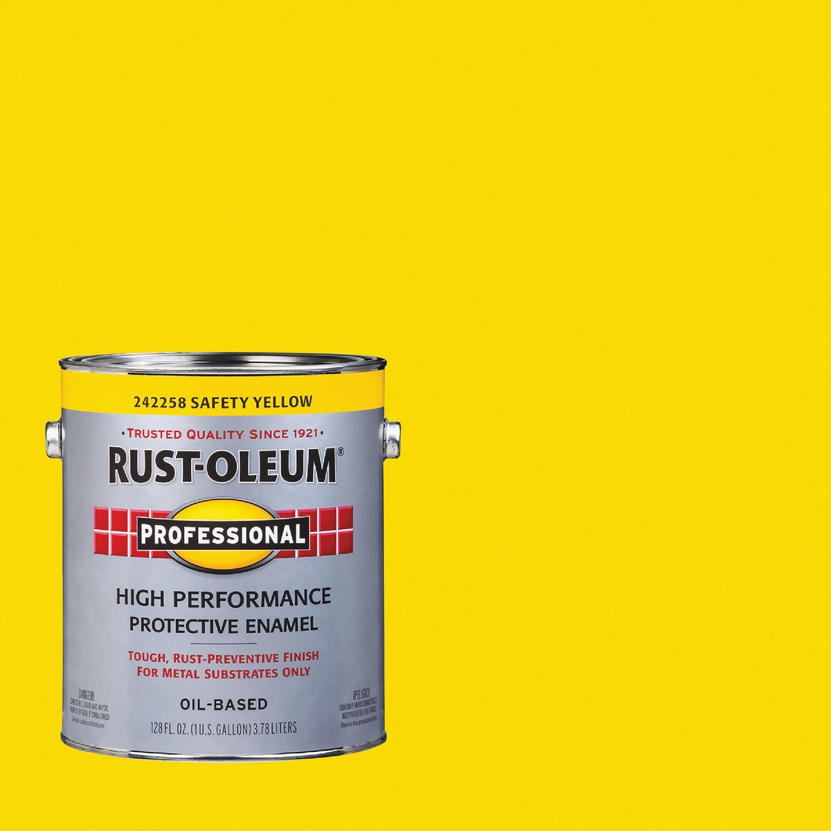 Rust-Oleum Gloss VOC for SCAQMD Professional Enamel, Yellow, 1 Gal.