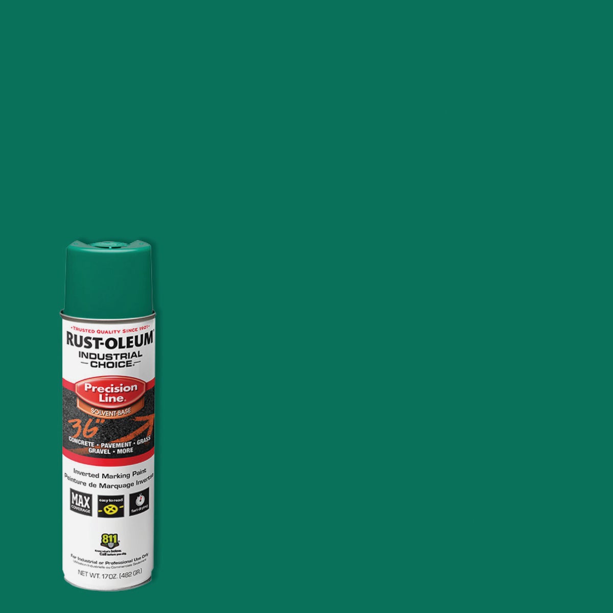 Rust-Oleum Industrial Choice Safety Green 17 Oz. Inverted Marking Spray Paint